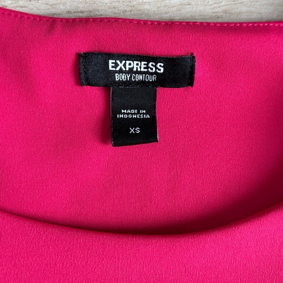 Express Body Contour Pink Open Back Sleeveless Tank Top Bodysuit - Picture 3 of 5